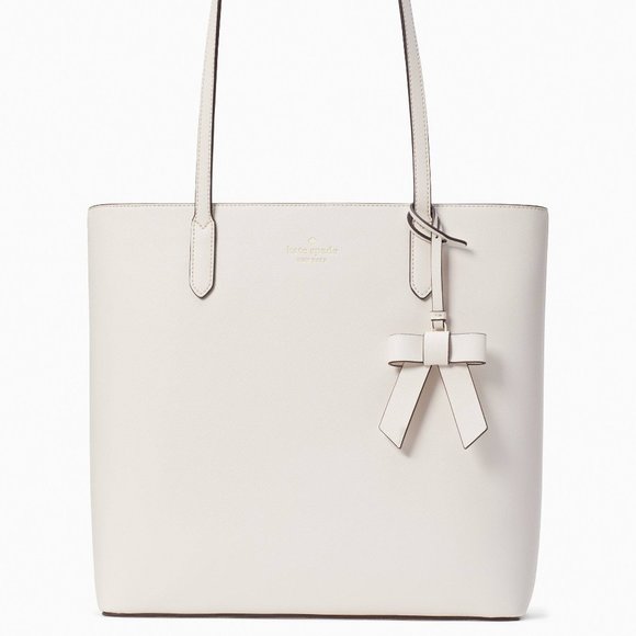 New Kate Spade Brynn Saffiano PVC Tote Parchment - Picture 1 of 4